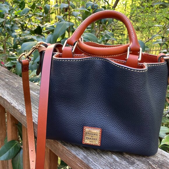 Dooney + Bourke Pebble Leather Mini Barlow Satchel - Picture 1 of 5
